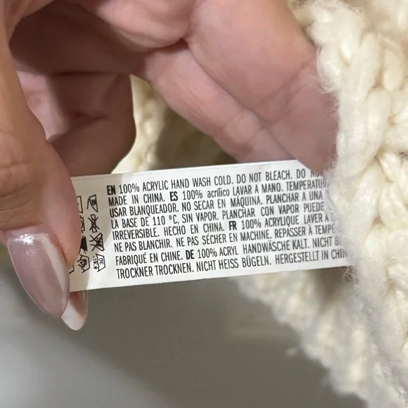 Chunky Ivory Knit Sleeveless Sweater Vest by English Factory - Picture 6 of 6